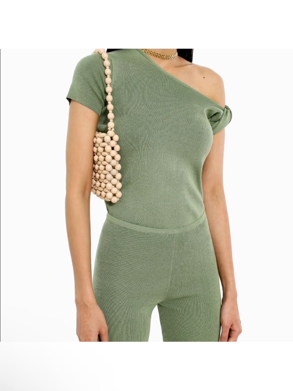 Ruve Off The Shoulder Ribbed Top Sz One Size